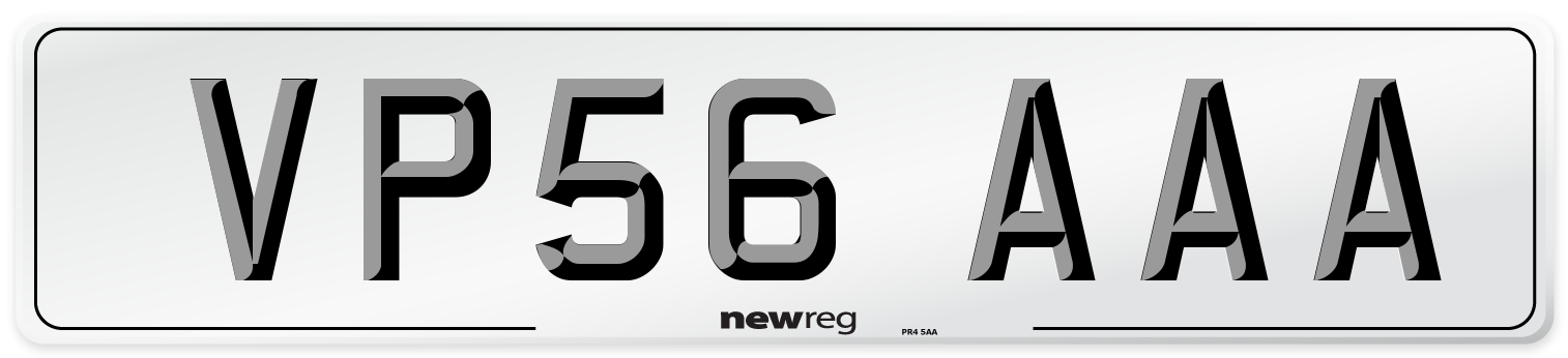 VP56 AAA Number Plate from New Reg